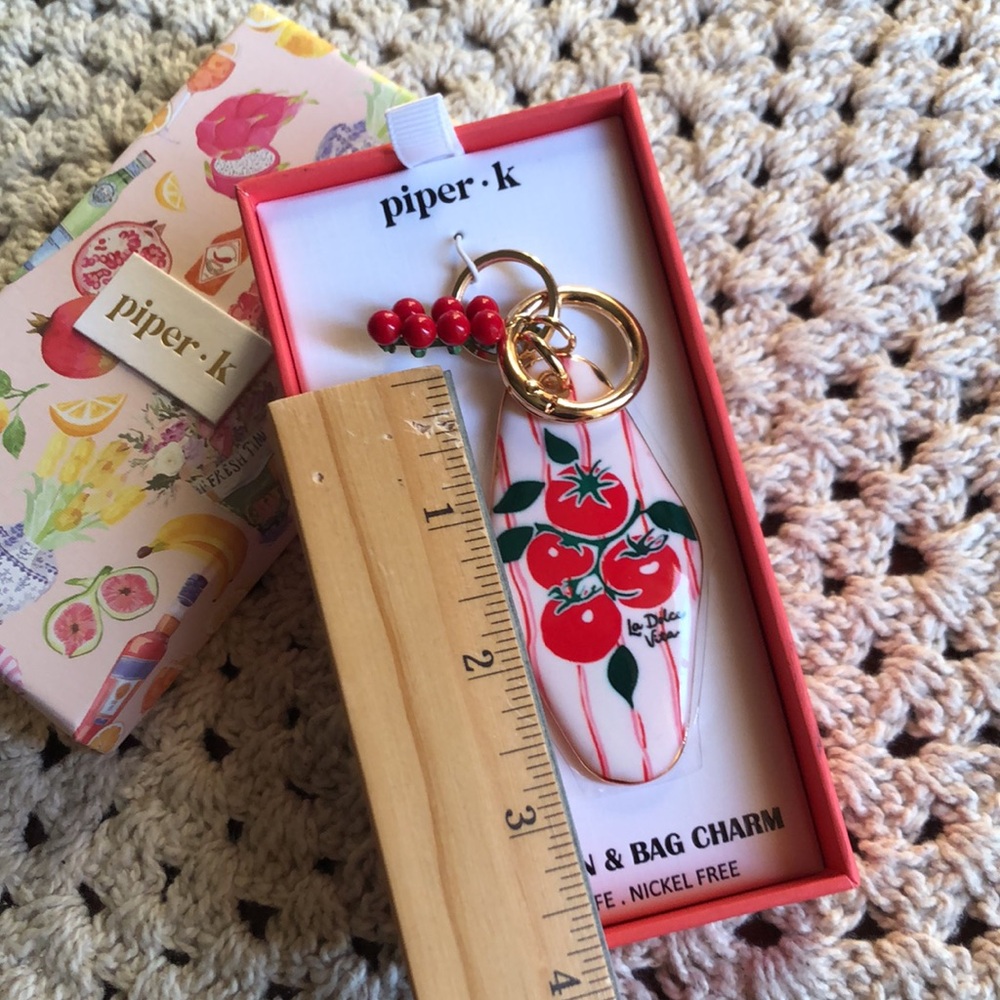 Piper K TOMATO Key Chain & Bag Charm - Picture 4 of 5